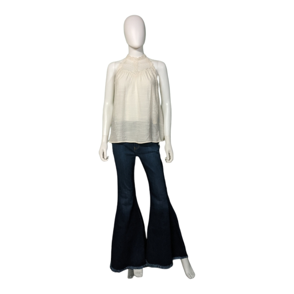 Mine Sleeveless Woven Top Ivory S Junior